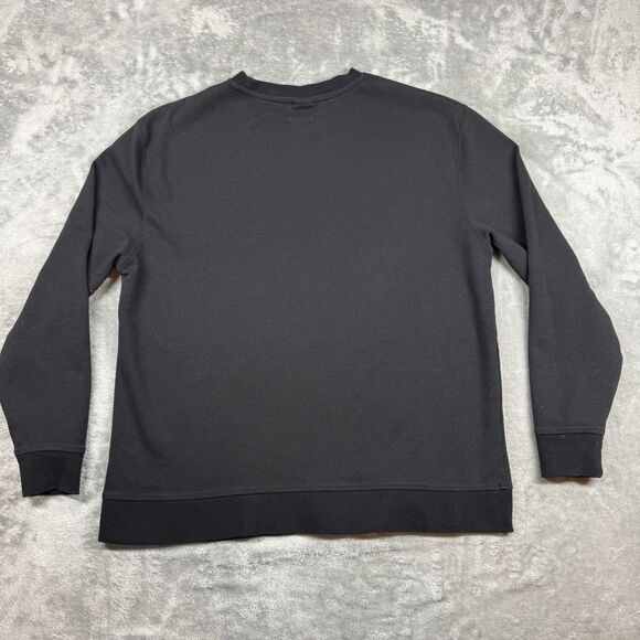 Tesla Sweatshirt Mens Large Black Solid Regular Crew Neck Long Sleeve - Picture 2 of 7